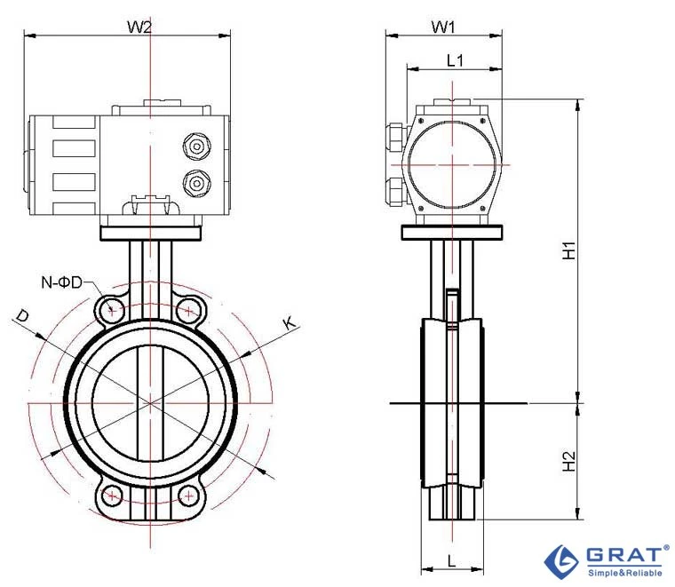 IP68 Explosion-Proof Electric Butterfly Valve