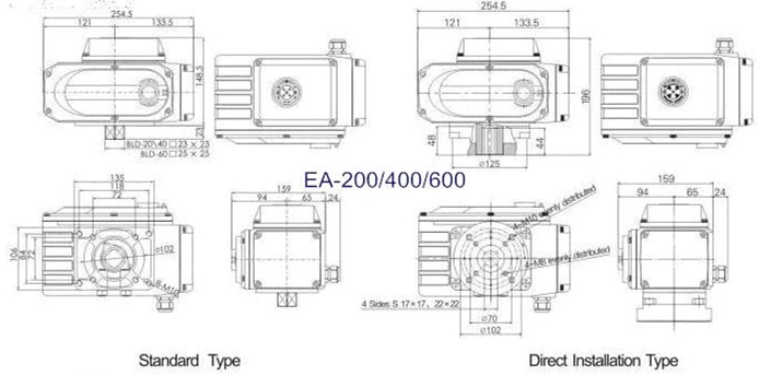 200nm~600nm Intelligent Electric Actuator for Ball Valve