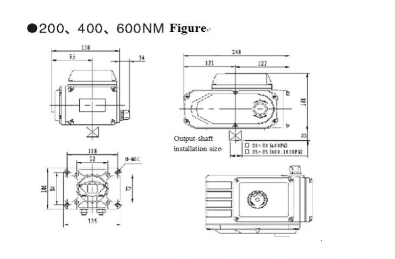محرك التشغيل الكهربائي سريع AC220V المصنوع من سبيكة مصغرة محرك صمام الكهربائي الآلي 2