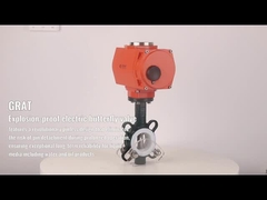 صمام الفراشة الكهربائي المتحرك من نوع Exid II Bt4 ضد الانفجار IP68 ضغط منخفض