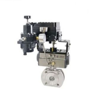 PTFE Seal V Cut Pneumatic Control Ball Valve DN50 صمام الكرة من الفولاذ المقاوم للصدأ