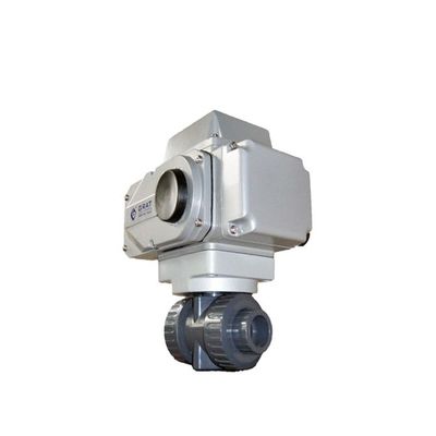 صمام الكرة الكهربائي UPVC 50mm 12V 3 بوصة