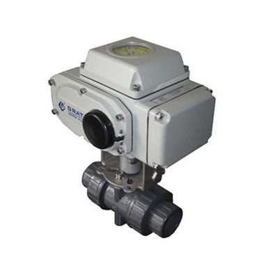IP67 DC24V Dn50 صمام الكرة الكهربائي CPVC مع إشارة التغذية الراجعة
